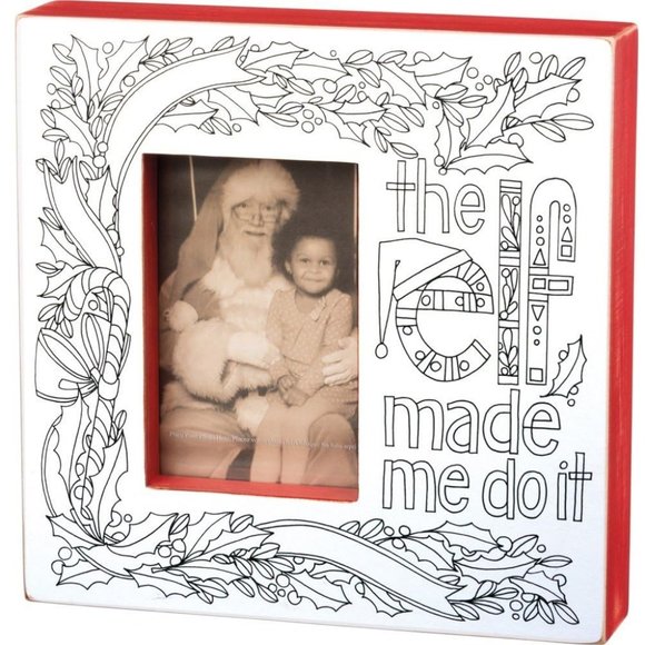 Primitives by Kathy - Holiday Color Frame - The Elf Made Me Do It